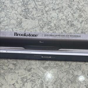 Brookstone Audiomax Wireless 17.7" Soundbar - Black New in box. Never Opened